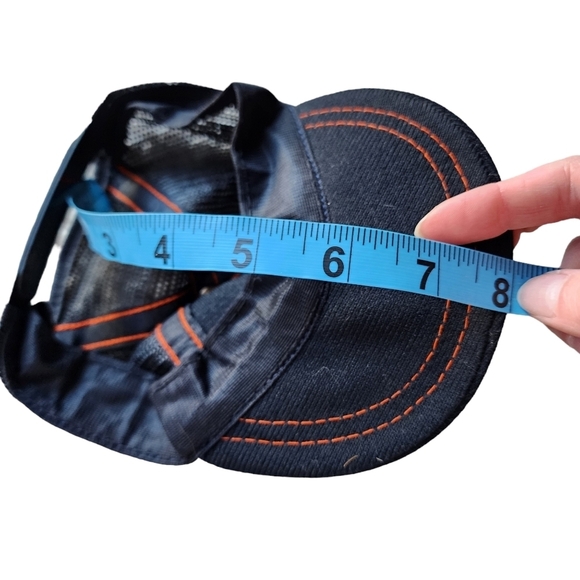 HARLEY DAVIDSON x VINTAGE 80's flame emblem trucker hat mesh cap baby - Picture 10 of 10